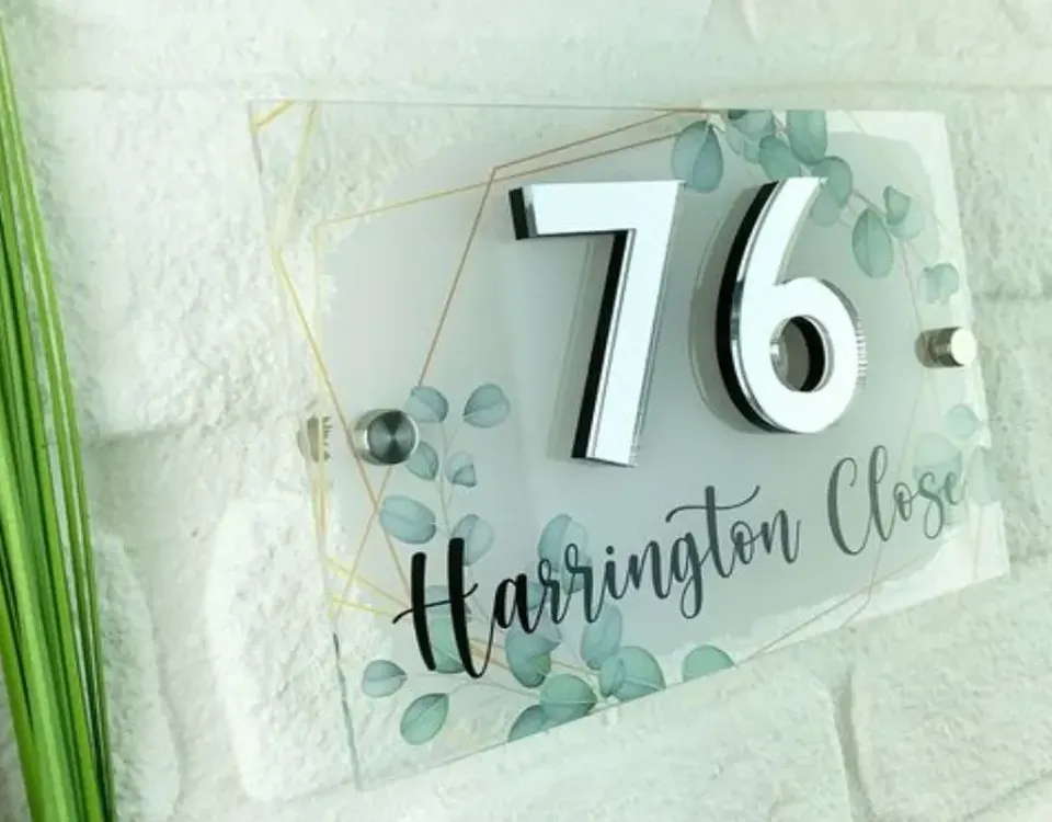 Acrylic Plate with UV print & Acrylic 3D Letters in Dubai