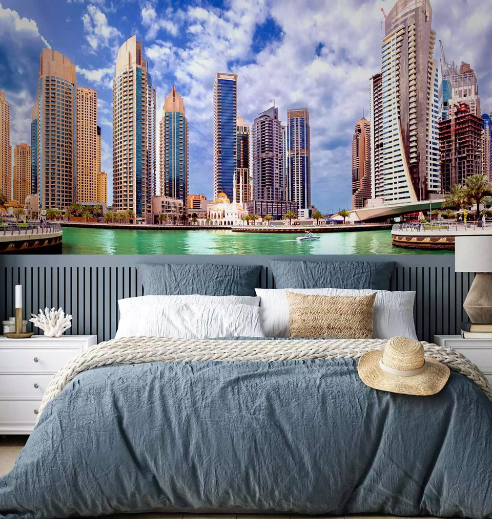 Bedroom wallpaper design in Dubai