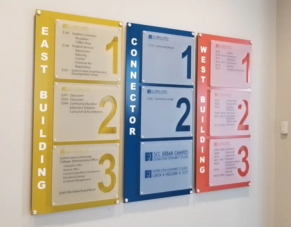 Colored + Clear Acrylic with Reverse Frosted Film in Dubai