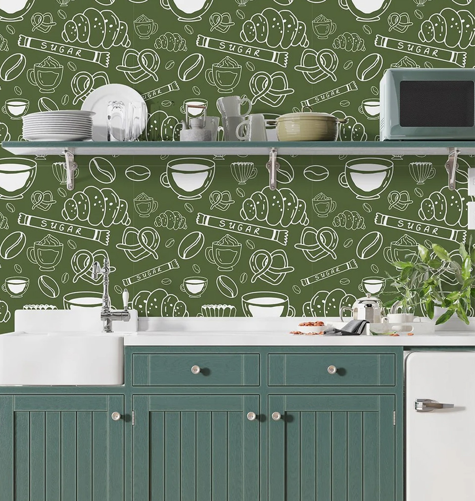 Kitchen wallpaper design in Dubai