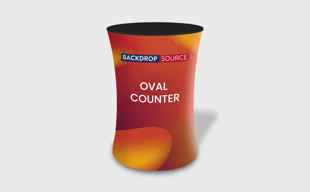Oval Fabric Exhibition Counter in Dubai