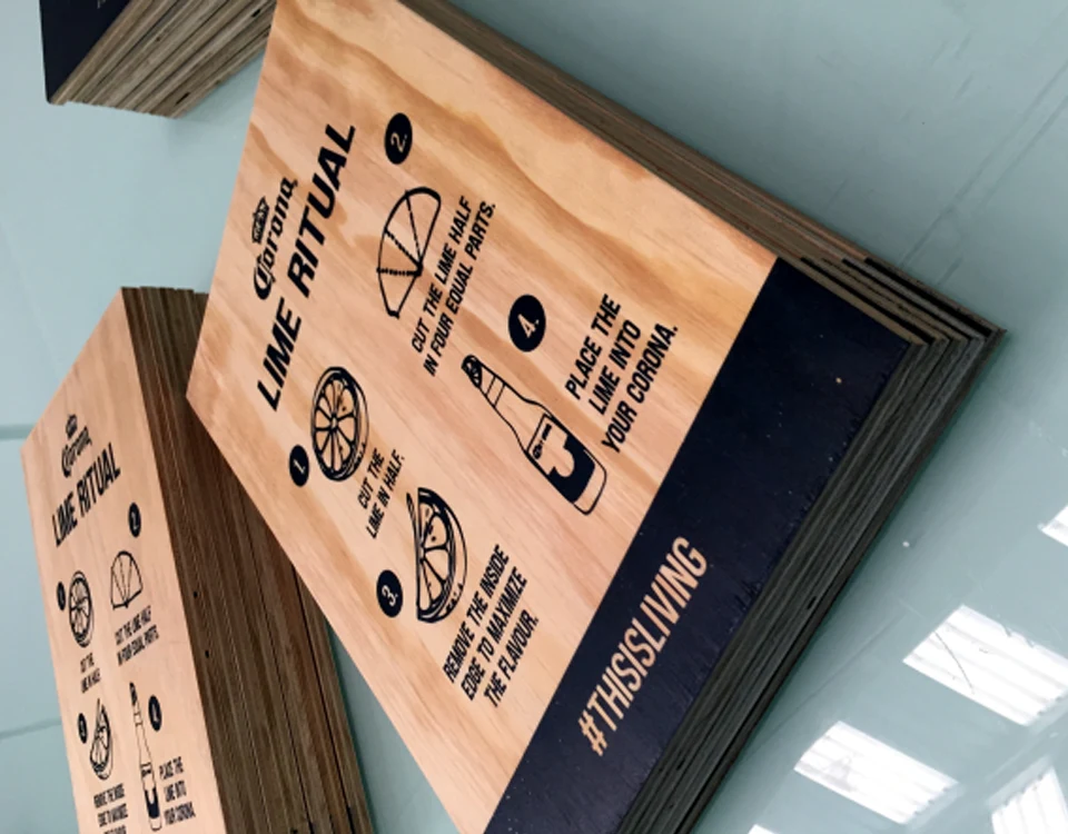 Plywood Labels with Direct Printing in Dubai