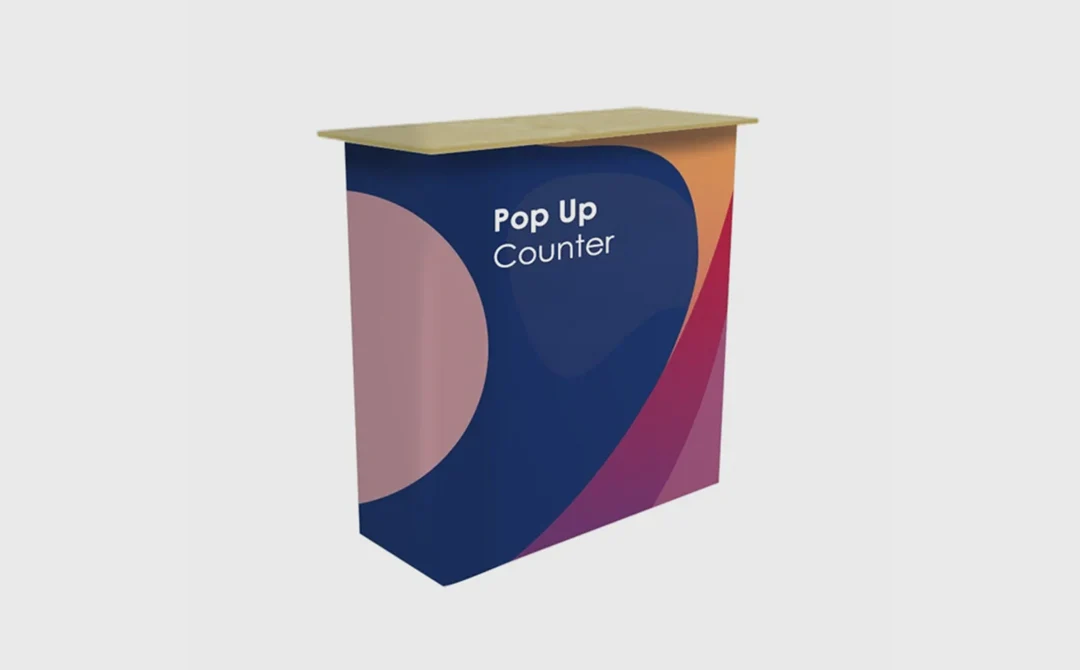 Rectangular Shape Fabric Pop Up Counter in Dubai