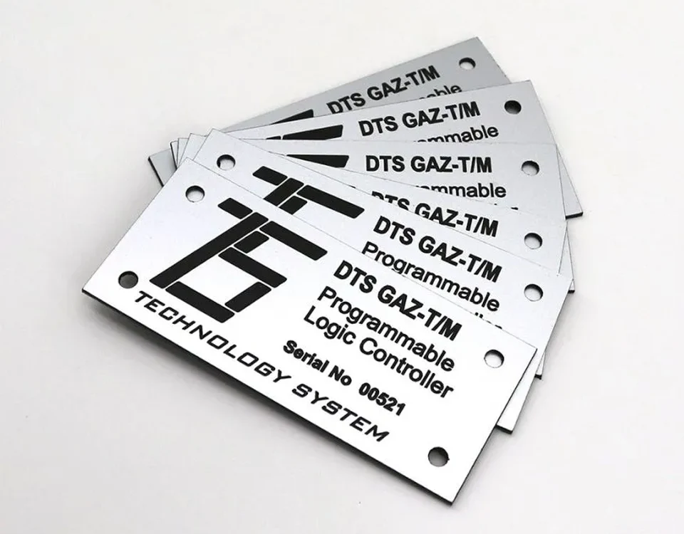 SS Matt Finish Label with Etching & Coloring in Dubai