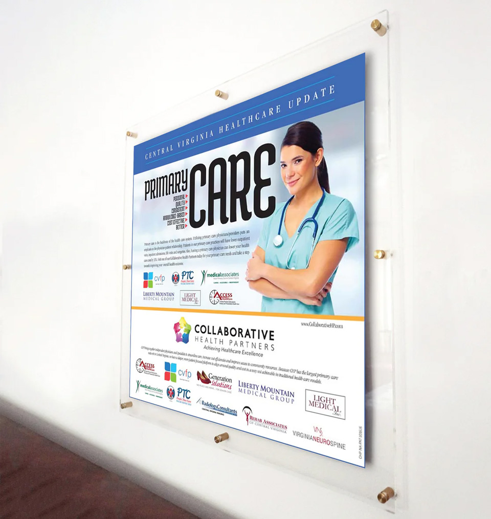 Wall mounted poster design in dubai